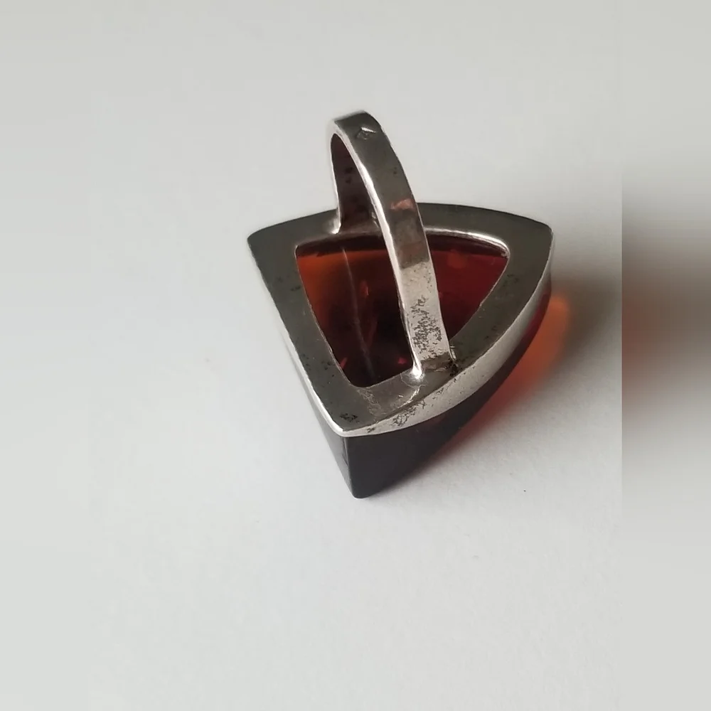 Rare Baltic Amber Modernist Ring - Picture 5 of 7